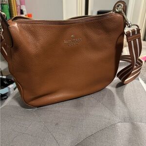 kate spade Brown Crossbody Bag with Leather Material and Medium Size